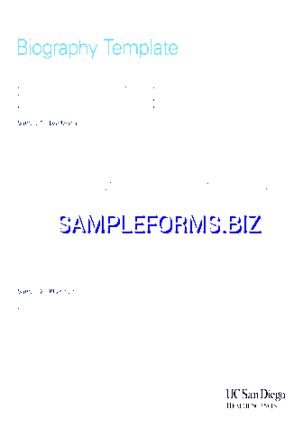 Bio Template pdf free